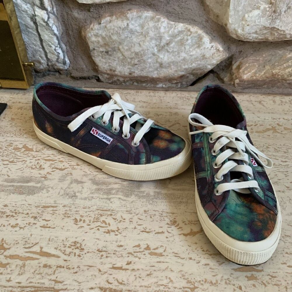Womens Superga tie dye cotu 2750 canvas sneakers size 6.5 (37)